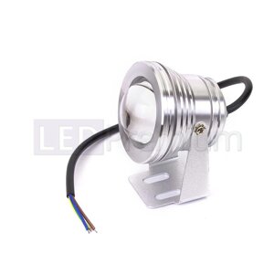 Светодиодный прожектор круглый (10W, 12V, стальной)