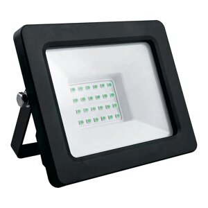 Прожектор светодиодный, 2835SMD, 30W зеленый AC220V/50Hz IP65, черный в компактном корпусе, LL-903
