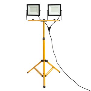 Прожектор на штативе, 2*100W 6400К 220V черный IP65, LL-505