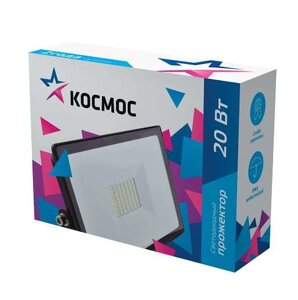 Прожектор светодиодный 10вт 6500к IP65 800лм космос k_pr5_led_10
