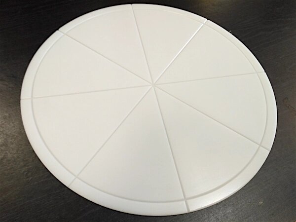 Разделочная доска круглая из ПП 12x330x330 (1.4кг) от компании ТОО "Nekei" - фото 1