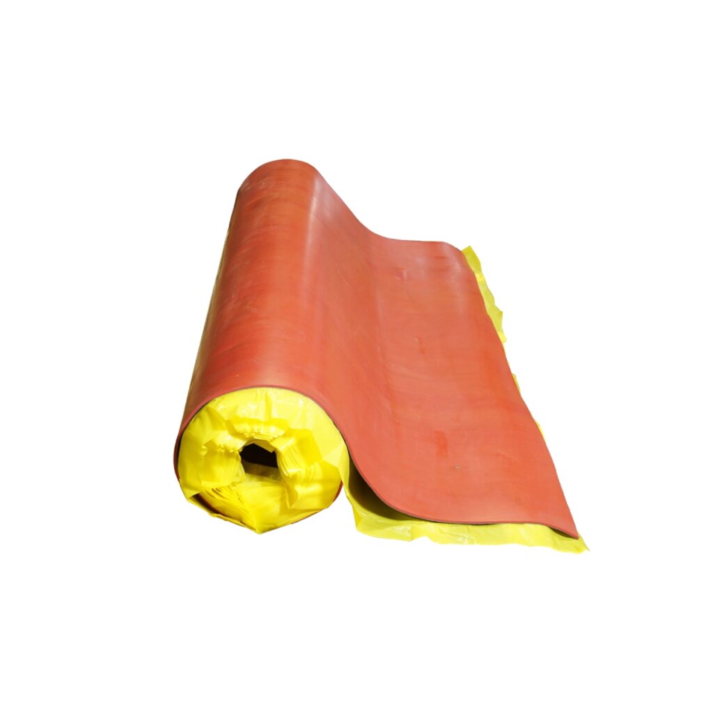 Резина для защиты от износа 6*2000 мм Red 45 Sh, с CN-слоем от компании ТОО "Nekei" - фото 1