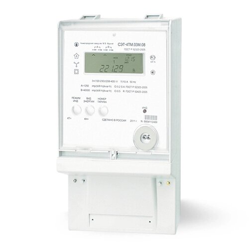 Счетчик СЭТ-4ТМ. 03М. 01 5-10А; 3*(57,7-115)/(100-200)В; 0,5s/1,0; (8-тар; 2хRS-485; ЖКИ; Пр; Жр. С; БР от компании ТОО "Nekei" - фото 1