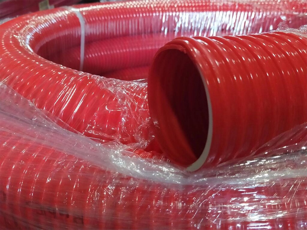 Шланг ассенизаторский морозостойкий ПВХ 76 мм (30 м) красный, CLEAN от компании ТОО "Nekei" - фото 1