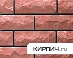 Силикатный кирпич розовый полуторный рустированный ложок КЗСК от компании ТОО "Nekei" - фото 1