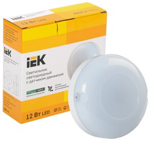 Светильник светодиодный ДПО 1002 12Вт 4000К IP54 с акуст. датчиком IEK LDPO3-1002-012-4000-K01