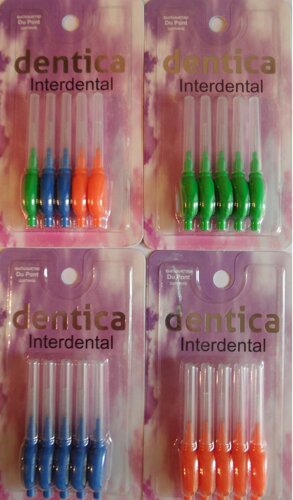 Dentica - ёршики ортодонтические №5 (наборы ершиков, размеры SS, S, М и MIX)
