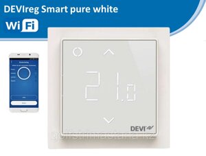 DEVIreg Smart терморегулятор интеллектуальный с Wi-Fi, белый, 16А Черный