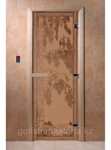 Дверь "березка бронза матовая" 600, 1900