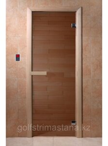Дверь для бани "бронза" 1900*700, 6мм, 2 петли