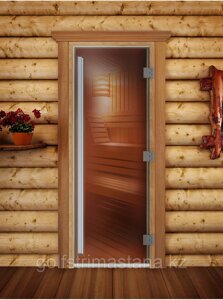 Дверь для бани "ПРЕСТИЖ", Бронза 1700, 700