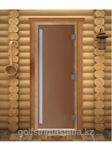 Дверь для бани "ПРЕСТИЖ", Бронза, Матовое 1700, 700