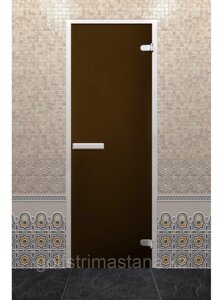 Дверь для хамам "ЛАЙТ" 2000, Бронза Матовая, 800