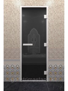 Дверь для хамам "ПРЕСТИЖ" Графит 2000, Тонированное, 810