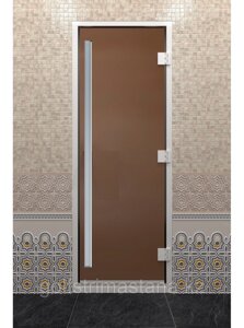 Дверь для хамам "ПРЕСТИЖ" 1900, Бронза Матовая, 700