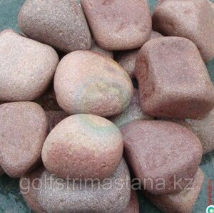 Камни для каменок, Малиновый Кварцит, галтованный, мелкий, 20 кг