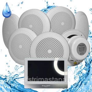 Комплект акустической системы для хамам Steam & Water SOUND 7 колонок