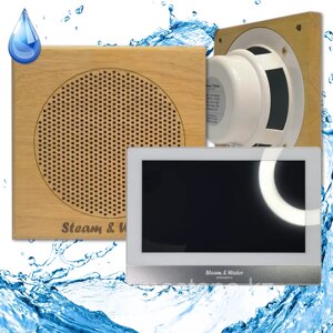 Комплект влагостойкой акустики для бани и сауны SAUNA SOUND (квадратная решетка) S