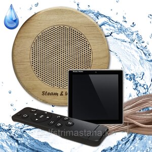 Комплект влагостойкой акустики для бани и сауны SW 1 SAUNA SENSOR (круглая решетка) Черный