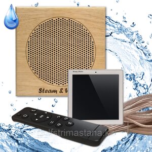 Комплект влагостойкой акустики для бани и сауны SW 1 SAUNA SENSOR (квадратная решетка) Черный