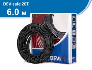Нагревательный кабель 20T - 6 м, DEVIsafe