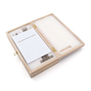 Набор ареометров, термометра +колба в деревянном ящике