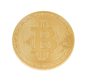 Сувенир монета Золотой биткоин