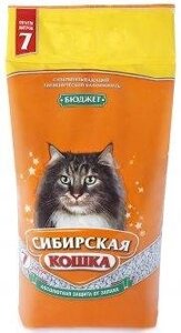 Наполнитель для кошачьих туалетов Сибирская кошка БЮДЖЕТ 7л