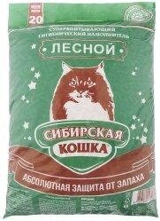 Наполнитель для кошачьих туалетов Сибирская кошка ЛЕСНОЙ 20л