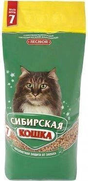 Наполнитель для кошачьих туалетов Сибирская кошка ЛЕСНОЙ 7л от компании ТОО «Амагел» -Поставщик ветеринарных препаратов и зоотоваров - фото 1