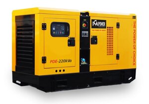 Дизельный генератор PCA POWER PDE-220 кВа с АВР в шумозащитном кожухе.