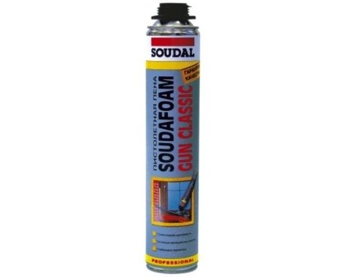 Пена монтажная Soudal Soudafoam Maxi 70, пистолетная, 870 мл от компании ТОО "Автоматические котлы" - фото 1