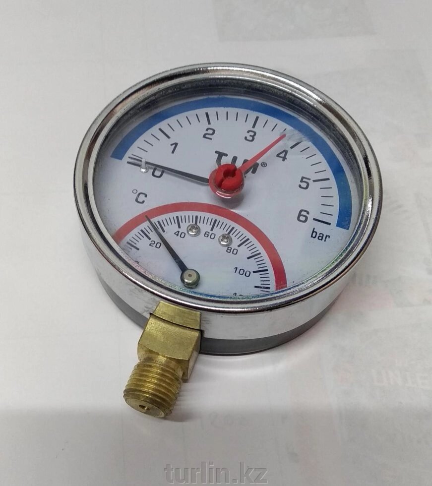 Манометр для компрессора для воды и воздуха 8 см от компании Турлин Cº - фото 1