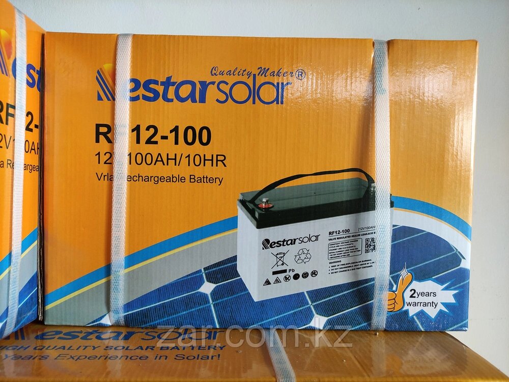 Аккумулятор 100Ач AGM Restar Solar 12В 100Ah для ИБП и Солнечных электорстанций от компании Белая птица - фото 1