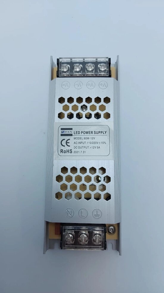 Блок питания для ленты светодиодной 12 V, 120 w, трансформатор понижающий для led ленты. от компании Белая птица - фото 1