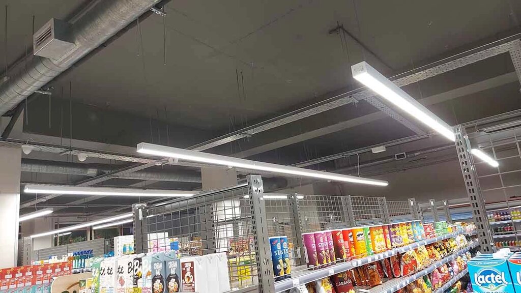 Линейный светильник для супермаркетов светодиодный 72 Вт от компании Белая птица - фото 1
