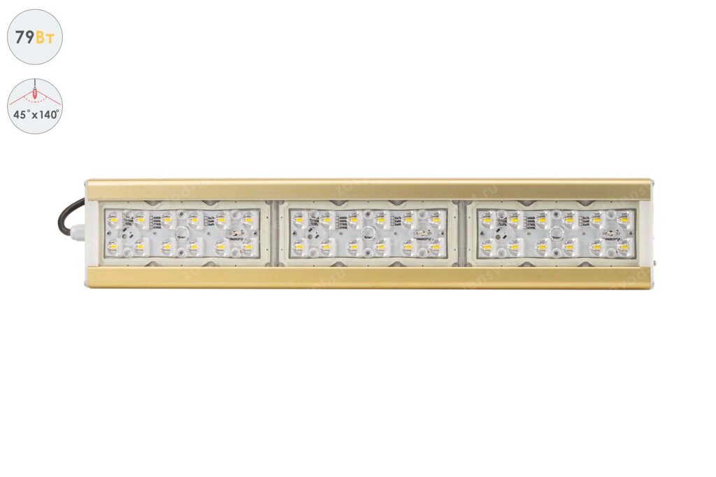 Магистраль GOLD, консоль K-1, 79 Вт, 45X140°, светодиодный светильник от компании Белая птица - фото 1