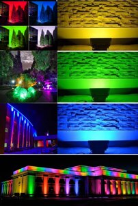 Прожектора RGB, софиты меняющие цвет RGB. Прожектора разных цветов свечения.
