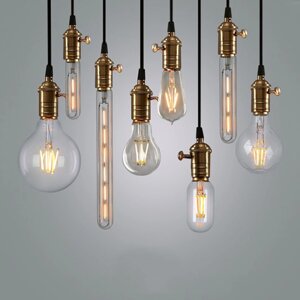 Лампа ретро-стиля, ретро лампа Эдисона от 2 до 40 ватт. Винтажная лампа, старинная лампа Эдисона.