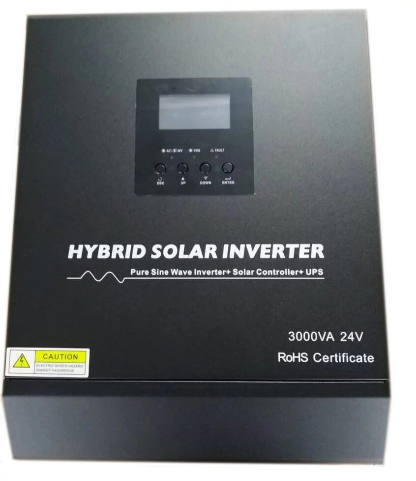Солнечный контроллер заряда 3KVA чистая синусоида гибридный солнечный инвертор 24В 220В встроенный PWM 50A от компании Белая птица - фото 1