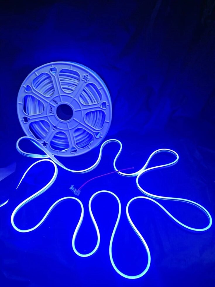Светодиодный флекс неон 12 вольт синий от компании Белая птица - фото 1