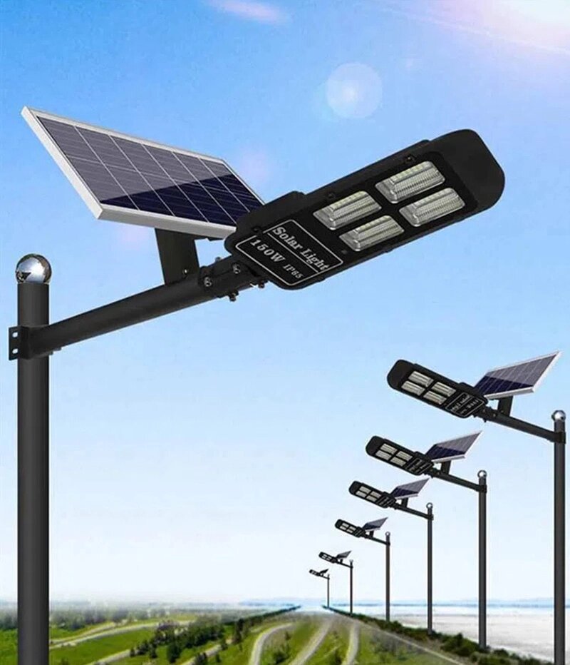 Уличные светильники на солнечных батареях от 60 до 300 вт от компании Белая птица - фото 1