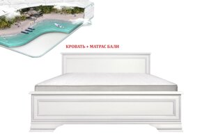 Кентаки - Кровать с матрасом Бали 00036974, 160, Белый, БРВ Брест