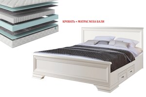 Кентаки - Кровать с матрасом NUSA Бали 00048309, 180, Белый, БРВ Брест