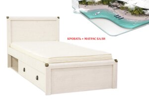Магеллан - Кровать с матрасом Бали 00036912, 90, Cосна винтаж, Анрэкс