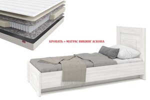 Вирджиния - Кровать с матрасом Викинг 00042305, 90, Сосна Каньон, Май Стар