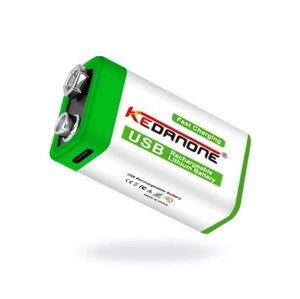 Аккумулятор 9V 12800mAh 6F22 Li-Ion Kedanone