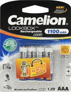 Аккумулятор Camelion LockBox 1100mAh 1,2V NI-MH AAA BL4