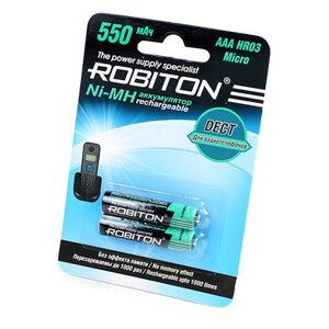 Аккумулятор Robiton Dect 550mAh 1,2V Ni-Mh AAA BL2 ( цена за 1 шт)