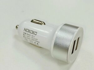 Автомобильное зарядное устройство NOKOKO KO- 7 5V 2,1A 2USB в тех. пакете